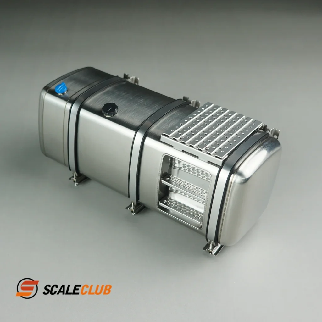 Scaleclub Tamiya 1:14 tanque de combustible con pedal de metal para tractor con tanque de urea integrado