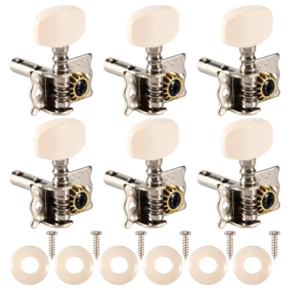 Máquina afinadora de clavijas de afinación de cuerdas de guitarra acústica, 6 uds.