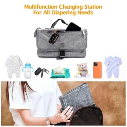 Cambiador de pañales impermeable para bebé, almohadilla portátil con bolsillo, Kit de estación de cambio de pañales de viaje, almohadilla de pañales de almacenamiento, nuevo