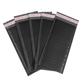 Sobre acolchado de plástico negro mate, bolsa de burbujas a prueba de golpes, suministros de embalaje, caja de joyería, bolsa exprés, 10 piezas