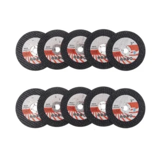 10 Uds. Mini disco de corte de 75Mm, muela Circular de resina para amoladora angular de 10Mm de diámetro, herramienta eléctrica de disco de corte de azulejos de madera