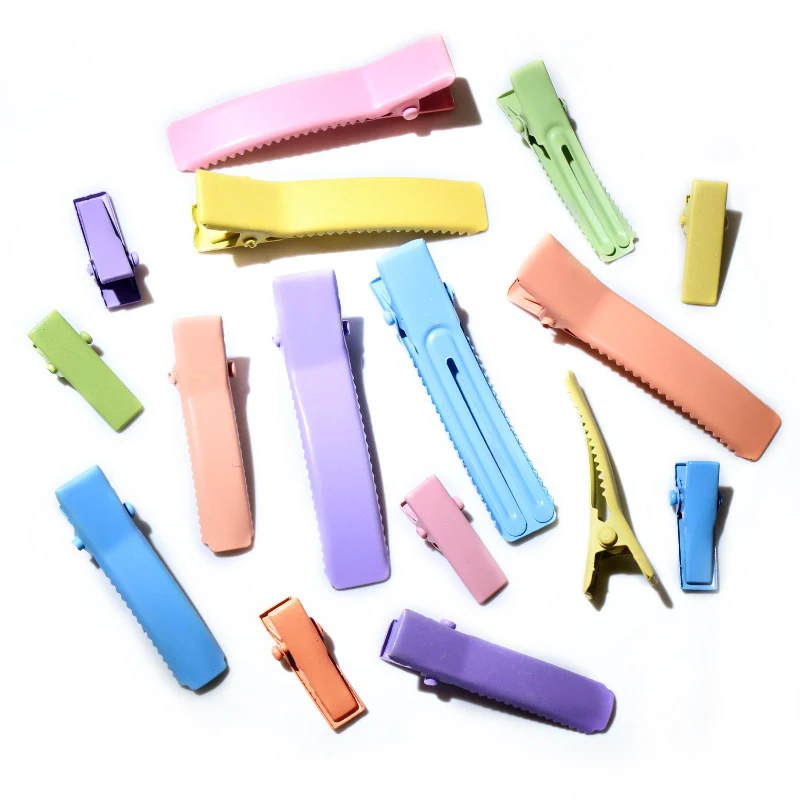 50 Uds. De horquillas de cocodrilo mezcladas de colores aleatorios, pinzas para el pelo, horquillas, accesorios para hacer joyería DIY