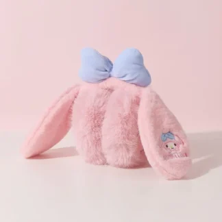 Calentadores de orejas de felpa de dibujos animados My Melody Kuromi, Kawaii Girly Heart, protección contra el frío, accesorios cálidos para las orejas, regalo, nuevo, otoño, invierno