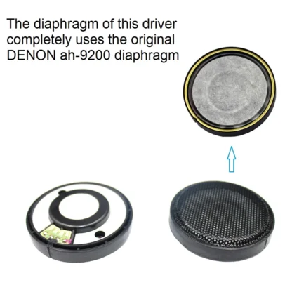 Altavoz para auriculares de 53mm, dispositivo con diafragma de borde libre de nanofibra PU DENON Ah-d9200 original, N52 imán de neodimio, Unidad de controlador HiFi