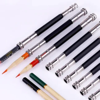 Extensor de lápiz ajustable de doble cabeza, 1 piezas, herramienta de escritura de arte para bocetos, escuela, oficina, regalo