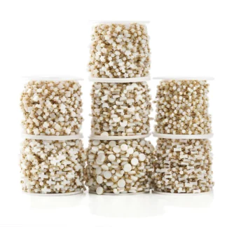 Cadenas de concha de estrella y corazón de 1 metro, cadena hecha a mano de acero inoxidable para joyería delicada DIY, fabricación de pulseras, accesorios para collares a granel