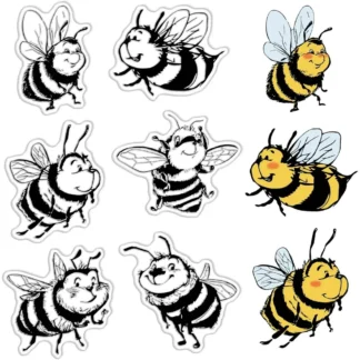 Sellos de goma de abeja, hojas de sellos transparentes, sellos de silicona transparentes con insectos, animales bonitos Retro, sellos para hacer bricolaje hechos a mano