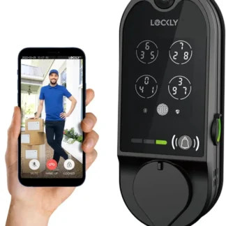 Cerradura inteligente Vision, cerraduras inteligentes con timbre de vídeo HD para puerta delantera, cerradura de puerta con huella dactilar, teclado con pantalla táctil, Control por aplicación,