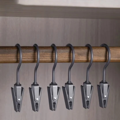 1 Uds. Estantes para pantalones sin costuras de aleación de aluminio y metal, gancho multifuncional, clip para sombrero, falda, clip de almacenamiento, perchas para ropa, clip de secado