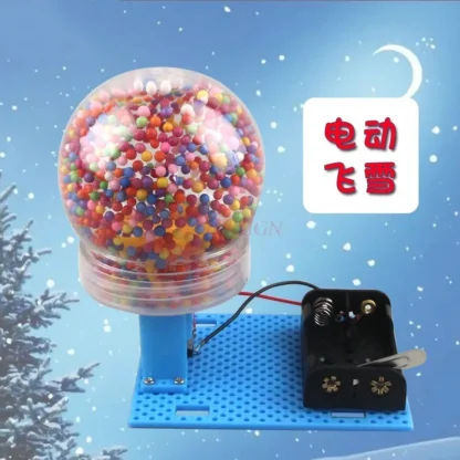 1 Juego de experimentos científicos para niños, juguete pequeño, bricolaje, Manual, tareas, electrostático, nieve voladora eléctrica