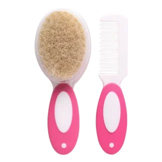 Cepillo para el cuidado del cabello de bebé, peine y masajeador de cabeza, 2 piezas, pelo suave, recién nacido
