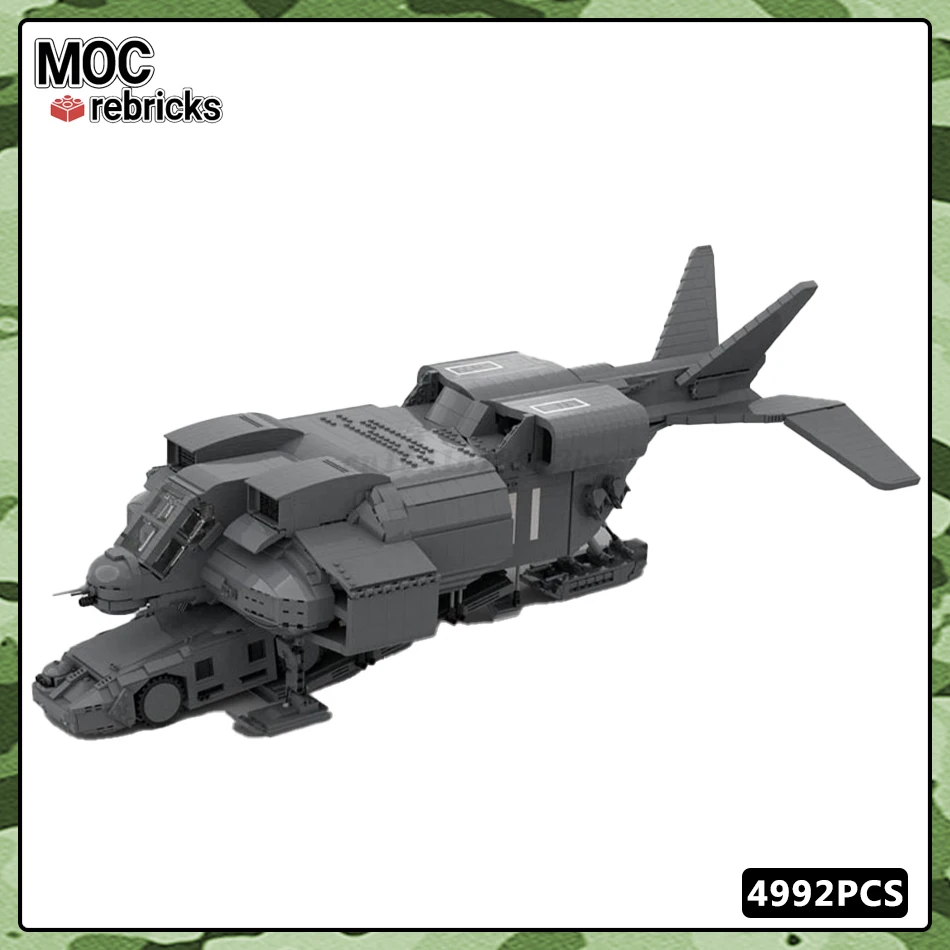 Película de ciencia ficción UD-4L utilidad Dropship nave espacial llevar M577 vehículo de transporte bloque de construcción DIY montaje modelo ladrillo juguete