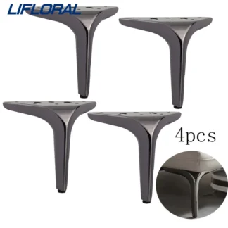 Patas de Metal semicirculares ligeras para sofá, patas de soporte para mueble de baño, TV, mesa de centro, armario lateral, 4 piezas, 15cm