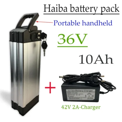 HaiBa-Paquete de batería de iones de litio de 36V, alta capacidad de 10Ah/10000mAh para Shengmilo MX20 portátil de mano + cargador