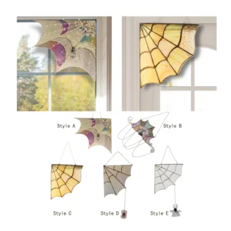 Adorno de puerta de telaraña, ambiente festivo, ligero, decoración de esquina de puerta de telaraña de Halloween para sala de estar, tiendas, hogar y dormitorio