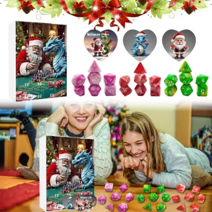Calendario de cuenta atrás para Navidad, caja ciega de dados, Mini dados de colores originales, juguete interesante, regalos de cumpleaños y vacaciones, 2024