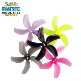 Qianfeng D63-5 Avión de cruce de tiempo de 2,5 pulgadas con hélice de cinco aspas, hélice con conductos de 63 mm, hélice de anillo de empuje inverso para PC