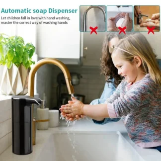 Dispensador automático de jabón líquido, dispositivo con Sensor sin contacto, espuma, carga tipo C, alta capacidad, interruptor ajustable