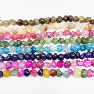 38 Uds nuevo 10mm Multicolor diseño de dragón Irregular ágata a rayas piedra de ágata cuentas dispersas cuentas semiacabadas al por mayor