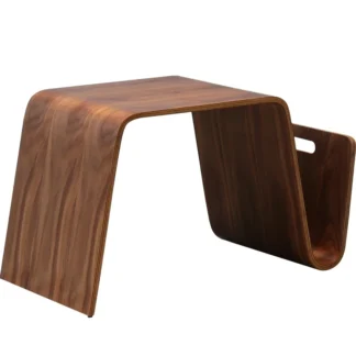 Mesa auxiliar de madera contrachapada de Bentwood para portátil, mueble de salón con diseño de mediados de siglo, moderna, para desayuno, revista