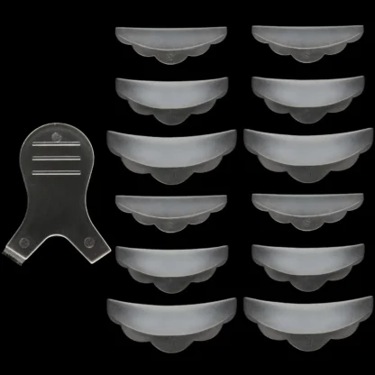 5 pares de almohadillas de silicona para permanente de pestañas Y cepillo de pestañas 3D aplicador de rizador de pestañas herramientas de levantamiento de maquillaje varillas de protección