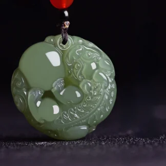 Colgante de Jade blanco con hebilla de seguridad, joyería auténtica de Xinjiang, Hetian, Pi Xiu, regalo