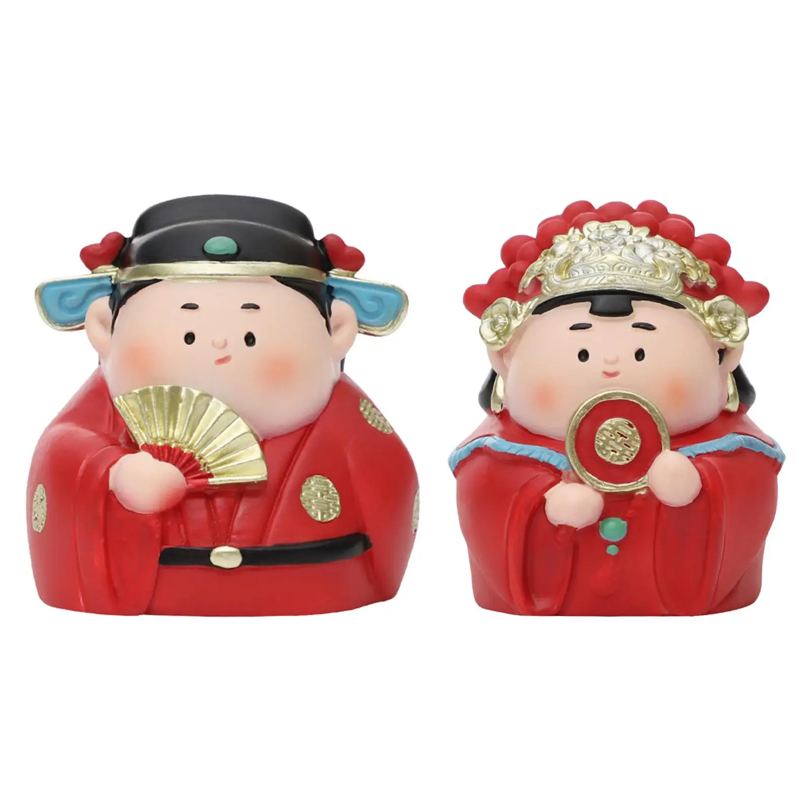 Figura tradicional china de matrimonio, estatua Linda para boda