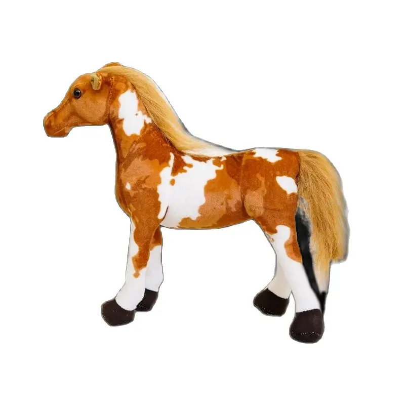 Caballo de simulación de 28-70cm, juguete de peluche, muñecos de animales realistas, regalo de cumpleaños para niños y niñas, decoración del hogar