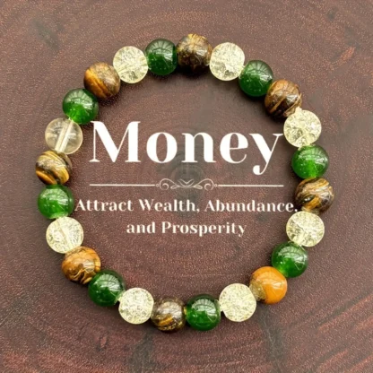 Pulsera curativa de prosperidad y abundancia: pulsera relajante y mejora de éxito para fortaleza y bienestar personal