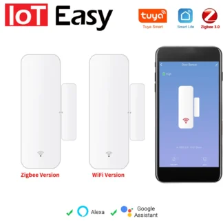Sensor de puerta inteligente Tuya Zigbee, detector de apertura/cierre, WiFi, ventana, SmartLife, funciona con Google Home, Alexa