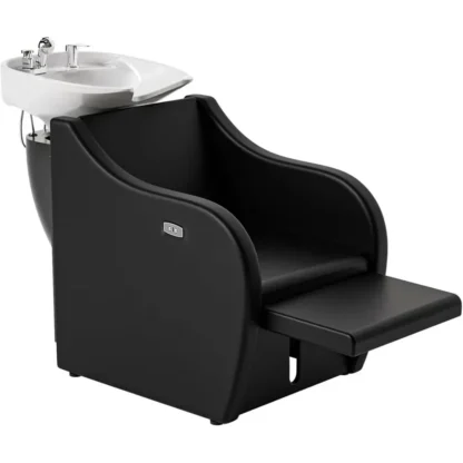 Silla de peluquero. Cuenco de champú para salón,Silla de champú eléctrica con fregadero de cuenco de cerámica,Silla de peluquero de retrolavado para estación de lavado de cabello