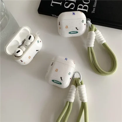 Funda de auriculares con letras en inglés para Apple Airpods Pro2, funda para Airpods 3, 3. ª generación, funda para AirPod 2 1