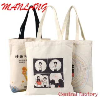 Bolso de lona con logotipo personalizado para mujer, bandolera de mano con estampado de moda, con bolsillos interiores