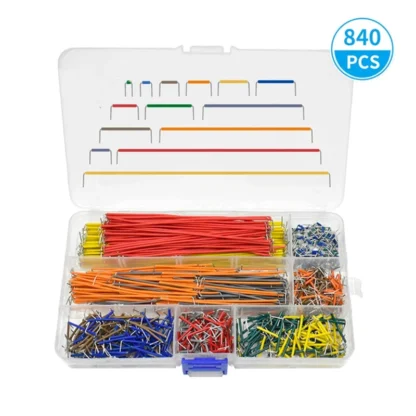 Puentes en caja de 840 Uds., 14 tipos de longitud, placa de pruebas, Cable especial, Cable de conexión, Cable de puente PCB, Cable de puente de placa de pruebas