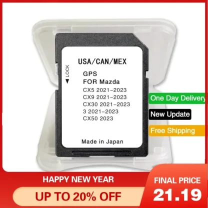 Tarjeta de mapa SD de navegación 2022, 16GB, tarjeta Sat Nav para Mazda 3 CX-5 CX-9 CX-30 CX-50 2021-2023 USA/CAN/MEX Car