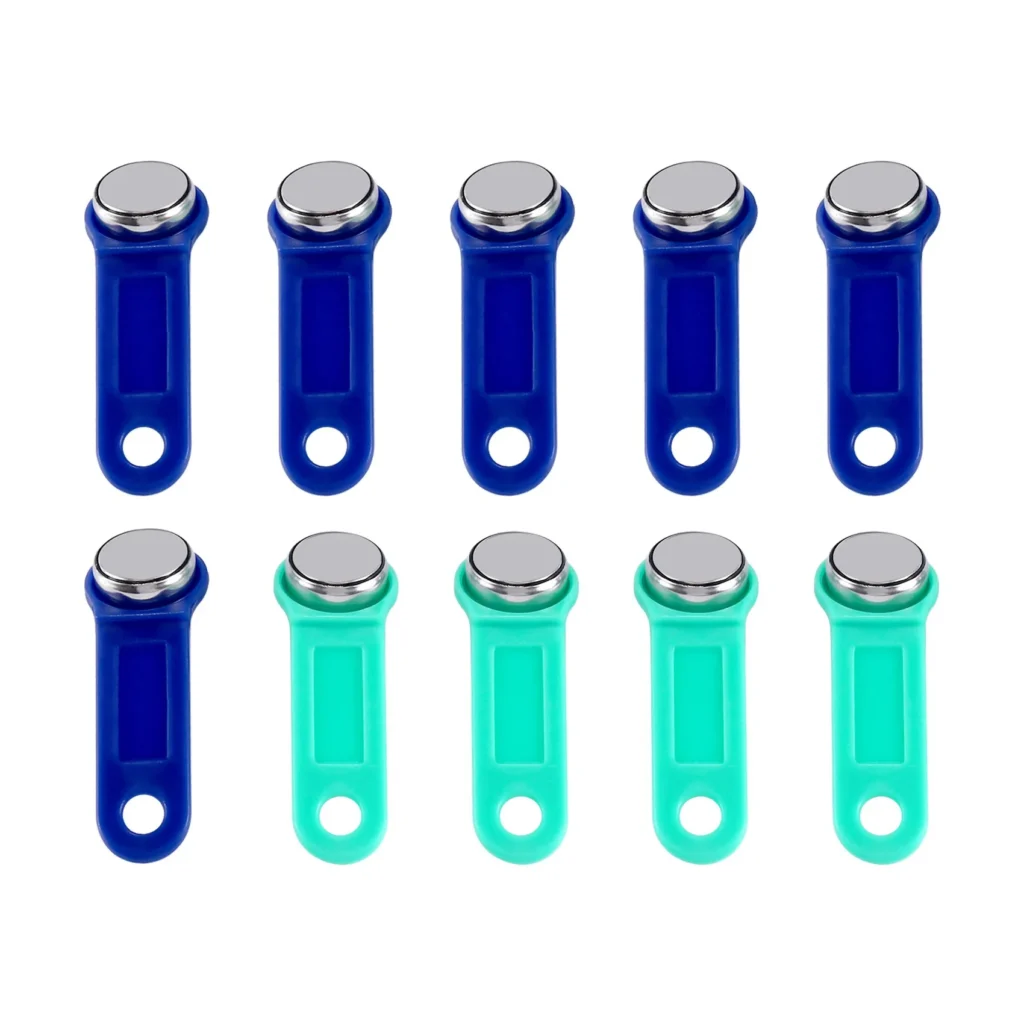 10 unids/lote llave de memoria de contacto RFID regrabable RW1990 IButton para tarjeta de copia tarjetas de llaves de Sauna