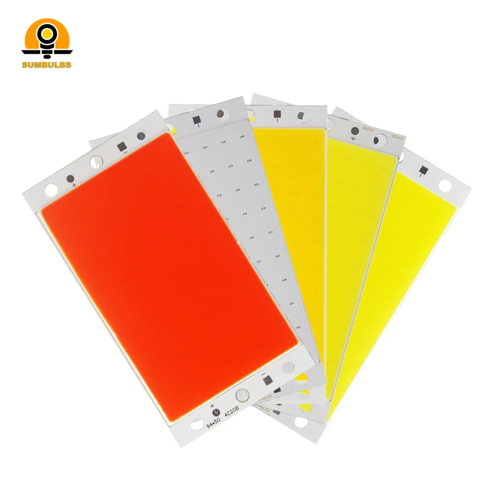 Módulo de lámpara de tira de luz LED COB, 12V CC, 16W, 1600LM, Chip ultraligero brillante de 5 colores, Bombilla de matriz a bordo para bricolaje