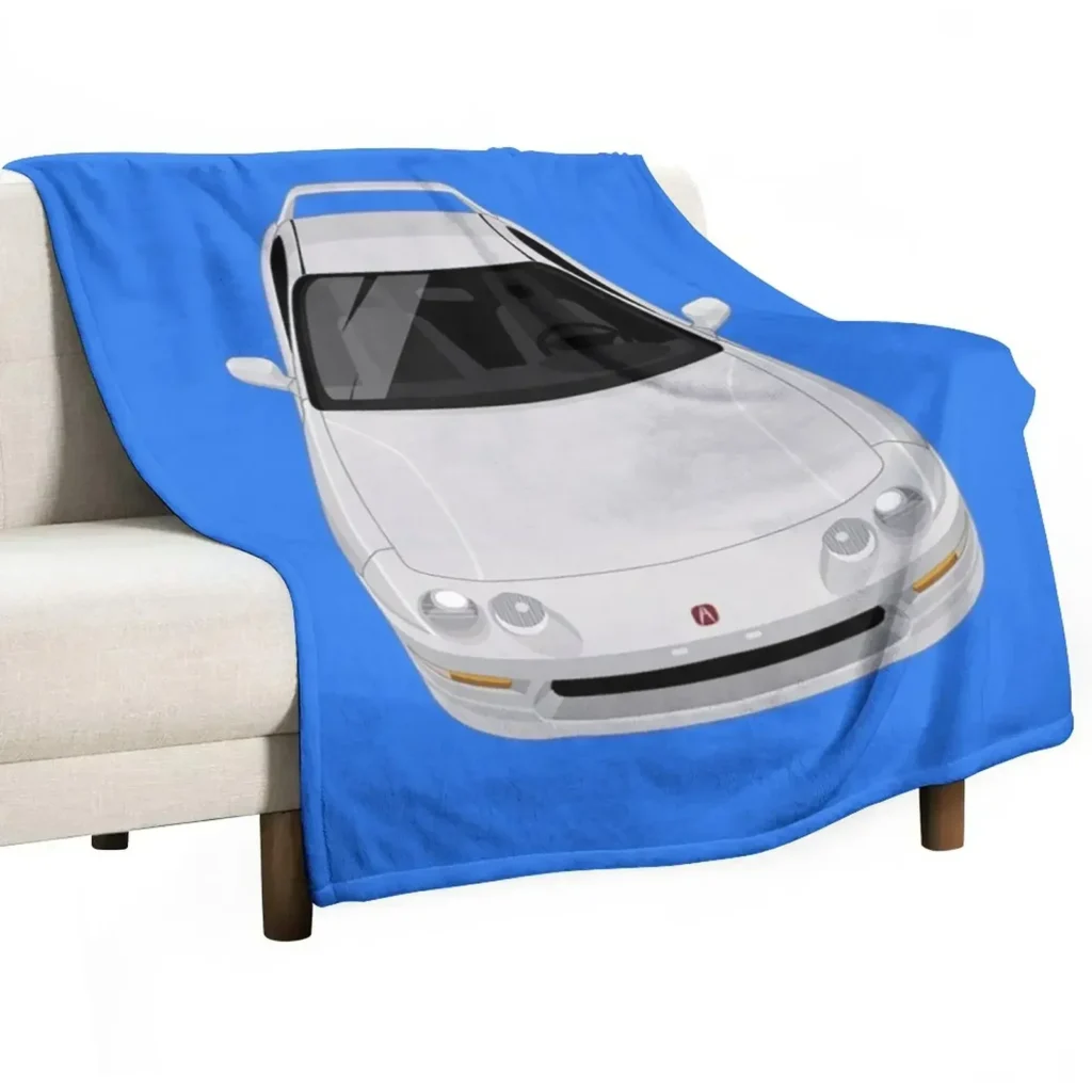 Camiseta blanca IntegraIntegra Type R 1997-2001 - Camiseta blanca_by JDMart_ Manta de tiro fundas de cama de anime mantas decorativas