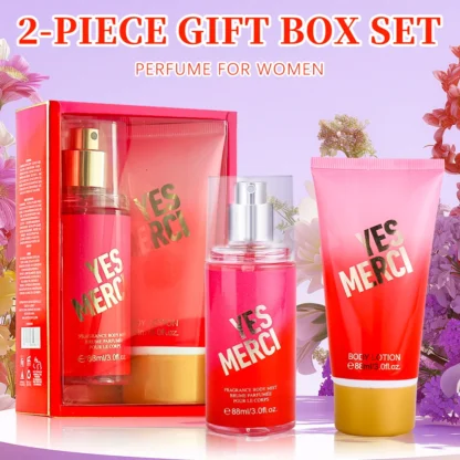 Conjuntos de fragancias para mujer, niebla corporal y loción corporal, colección de 2 piezas, regalo largo