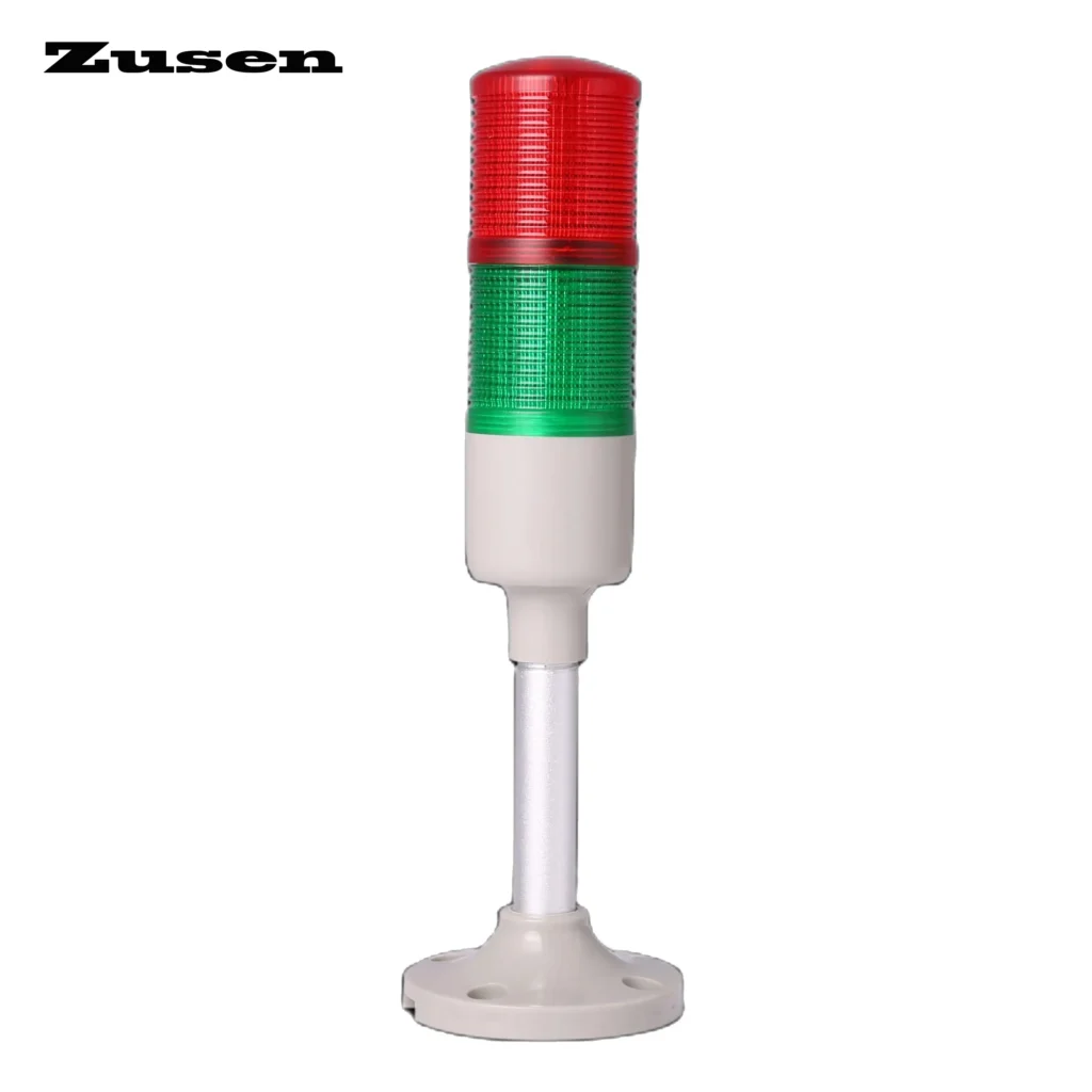 Zusen 42mm TB42-2T/W-D(J) 12V 24V 110V 220V rojo y verde máquina de luz de torre de señal de doble capa Lmap con zumbador
