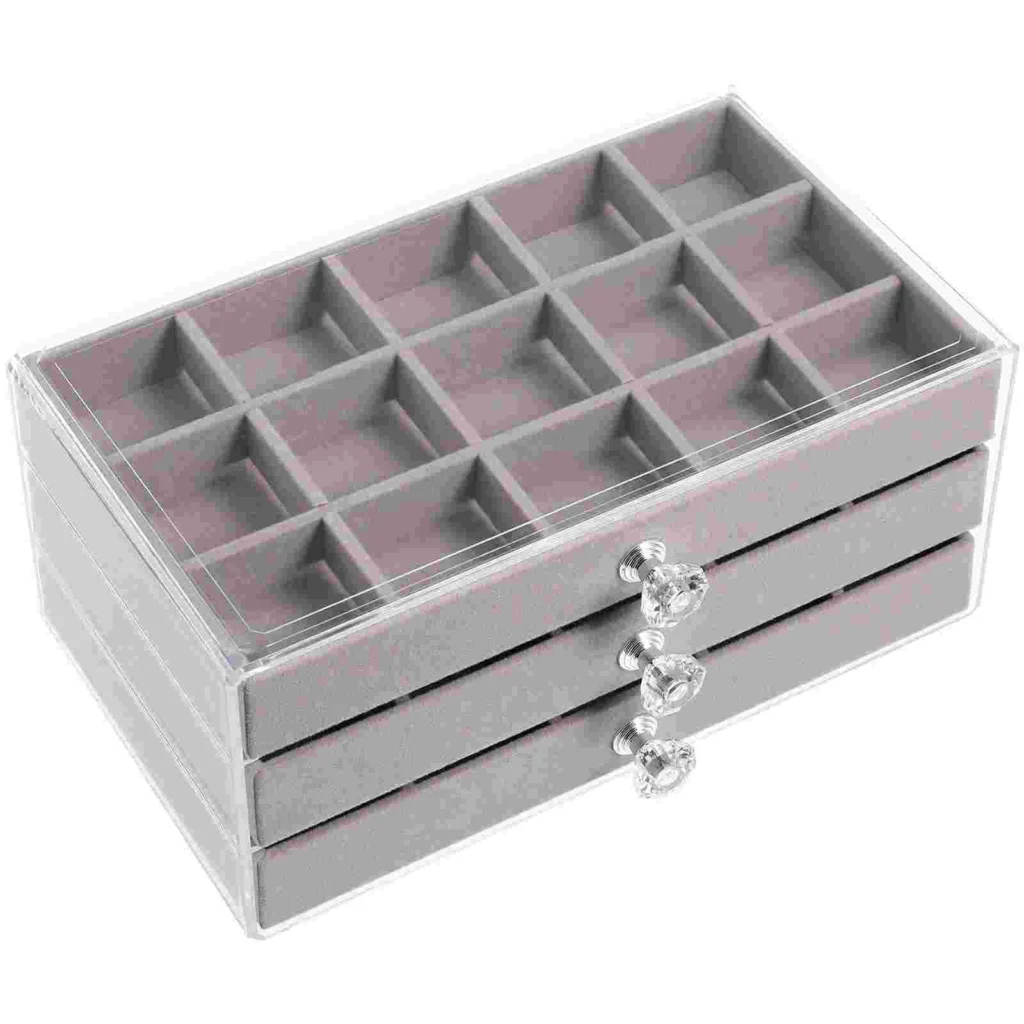 Caja de presentación de joyería de viaje, contenedores portátiles, organizador de cajón Miss para maquillaje, decoración del hogar