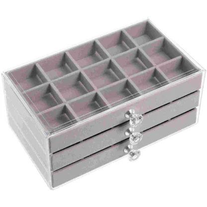 Caja de presentación de joyería de viaje, contenedores portátiles, organizador de cajón Miss para maquillaje, decoración del hogar