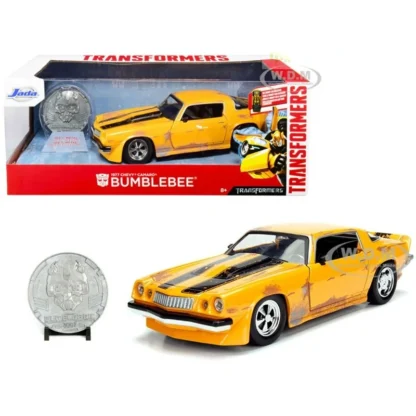 Chevrolet Camaro BUMBLEBEE de alta simulación, coche de Metal fundido a presión, modelo de aleación, juguetes para niños, colección de regalos, 1:24, 1977