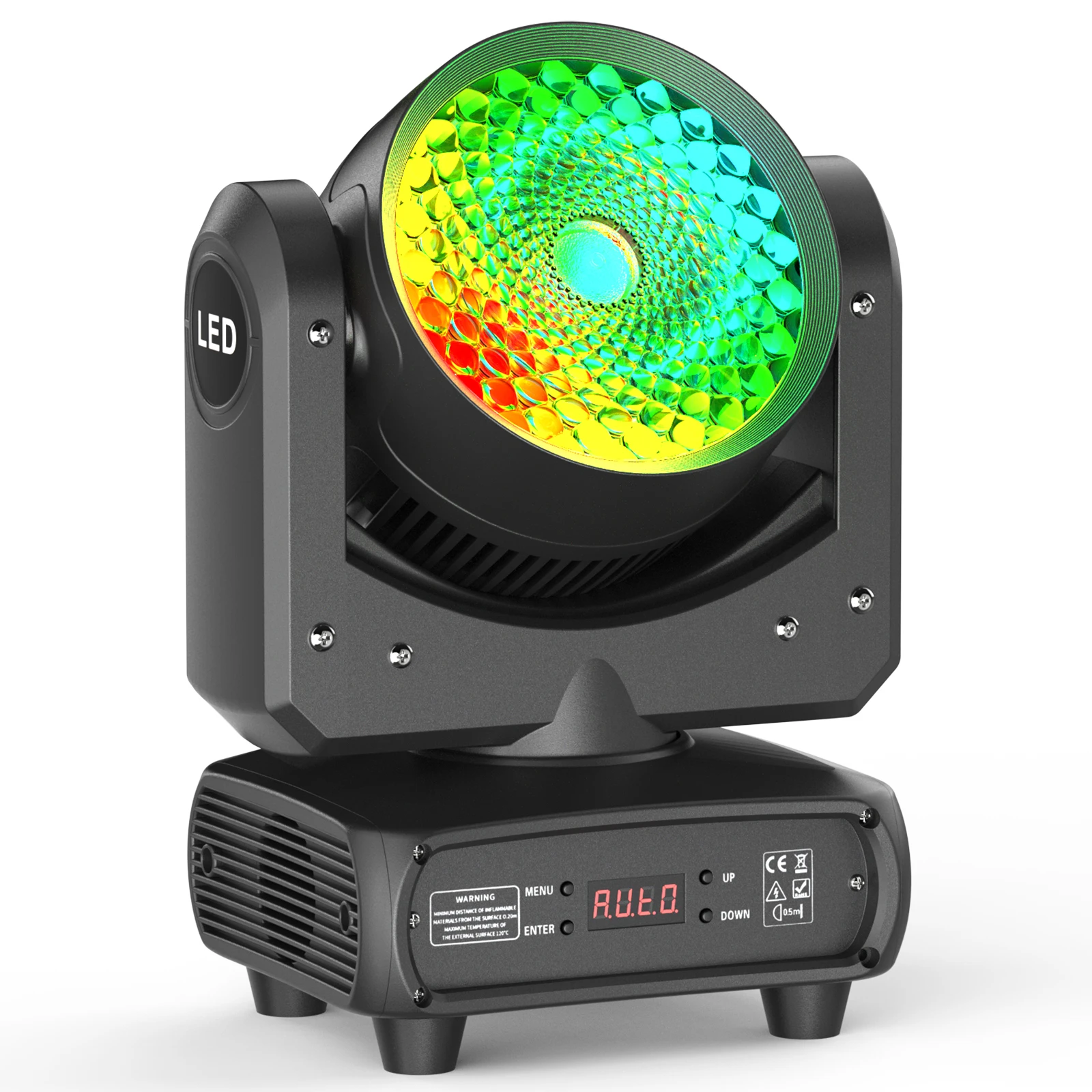 Fieryzeal-luz de cabeza móvil RGBW de 150W, alto brillo, 16 colores, efecto de luz DMX512, 23 canales, Control de sonido, para escenario, discoteca y boda