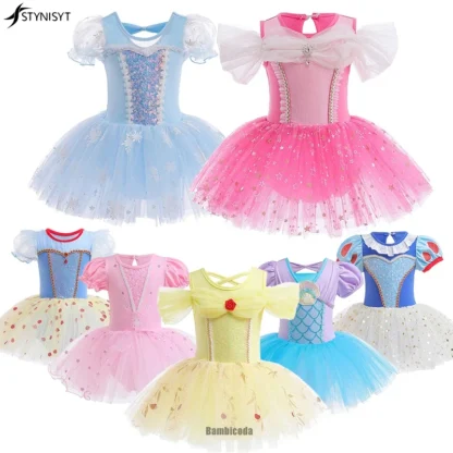 Vestido de tutú con diadema para bebé, pelele infantil, ropa de princesa para niña de 3 a 8 años, bonito diseño, disfraces de fiesta