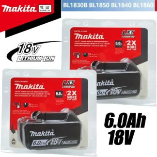 Batería de herramienta genuina makita de 18v, 6,0Ah con cargador BL1860, iones de litio recargables para batería makita de 18 v BL1850 BL1880 BL1860B