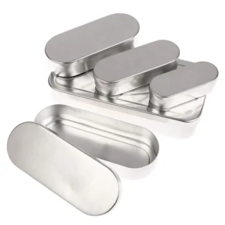 Caja de desinfección Dental con tapa, equipos quirúrgicos de aluminio, contenedor esterilizador, almacenamiento de herramientas de instrumentos de laboratorio, 1 ud.
