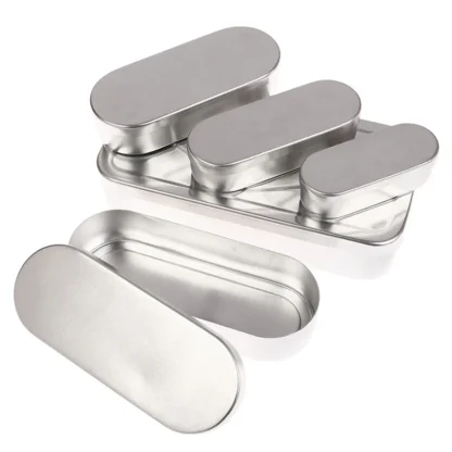 Caja de desinfección Dental con tapa, equipos quirúrgicos de aluminio, contenedor esterilizador, almacenamiento de herramientas de instrumentos de laboratorio, 1 ud.