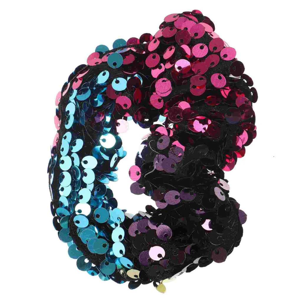 Coleteros navideños para mujer, accesorios para el cabello, trenzas, lazo de lentejuelas, diademas elásticas, soporte para cintas