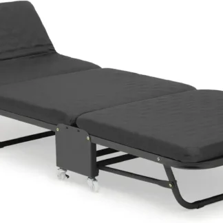 Colección de cuna plegable para adulto con colchón cómodo, cama plegable portátil con ruedas